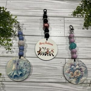 Unique Winter Ornament Keychains and Gifts with Sublimated Designs